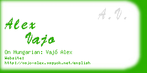 alex vajo business card